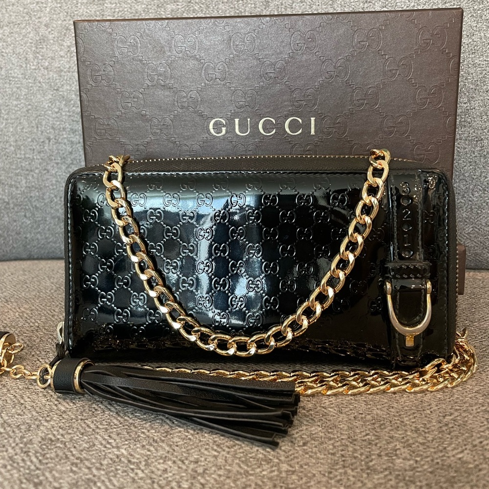 ❌SOLD❌ GUCCI GUCCISSIMA WALLET ON CHAIN - Picture 2 of 9